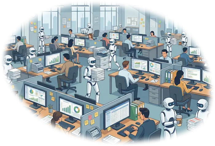 Automated system workflow illustration