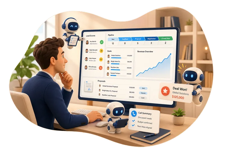 Продажі pipeline dashboard with AI assistants